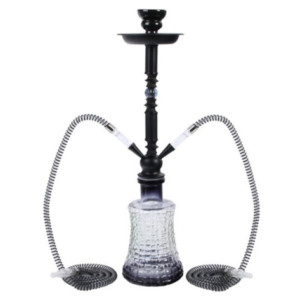 Shisha "BIG Mike" schwarz; 2 Anschlüsse; Höhe 58 cm